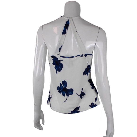Blue floral tank top - Small - Picture 2 of 2